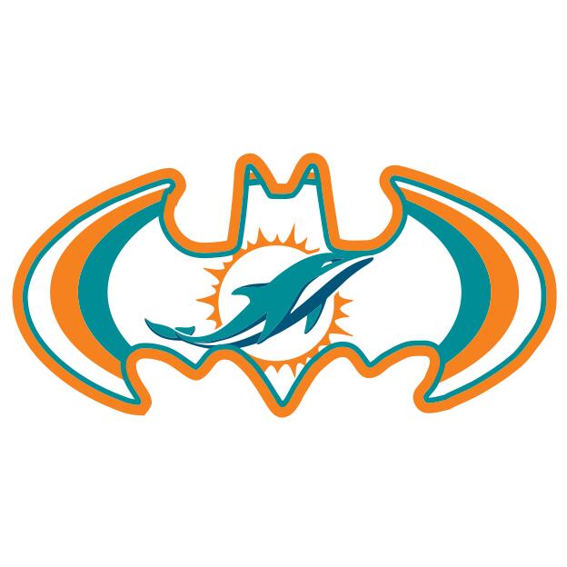 Miami Dolphins Batman Logo DIY iron on transfer (heat transfer)